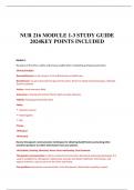 NUR 216 MODULE 1-3 STUDY GUIDE 2024KEY POINTS INCLUDED