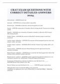 CRAT EXAM QUESTIONS WITH CORRECT DETAILED ANSWERS 2024.