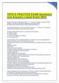 OPOTA PRACTICE EXAM Questions and Answers Latest Exam 2024