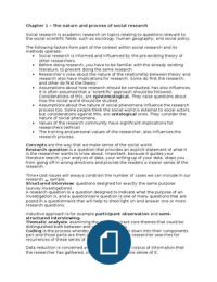 Summary: Social Research Methods (Chapter 1   2   3)