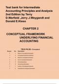 Test bank for Intermediate Accounting Principles and Analysis 2nd Edition by Terry D.Warfield ,Jerry J.Weygandt and Donald E.Kieso      CHAPTER 2     CONCEPTUAL FRAMEWORK UNDERLYING FINANCIAL ACCOUNTING 