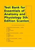 Test Bank for Essentials of Anatomy and Physiology 5th Edition Scanlon