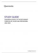  STUDY GUIDE EUROPEAN SCHOOL OF PHYSIOTHERAPY CURRICULUM, RULES AND PROCEDURES 2022-2023