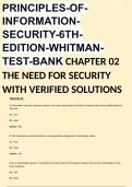 PRINCIPLES-OF-INFORMATION-SECURITY-6TH-EDITION-WHITMAN-TEST-BANK CHAPTER 02 THE NEED FOR SECURITY WITH VERIFIED SOLUTIONS