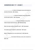 HONDROS BIO 117 - EXAM 1 QUESTIONS & ANSWERS 2024 ( A+ GRADED 100% VERIFIED)