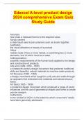 Edexcel A-level product design 2024 comprehensive Exam Quiz Study Guide