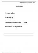  Company Law  LML4806  Semester 1 Assignment 1 - 2024  Mercantile Law Department