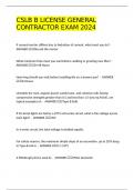 CSLB B LICENSE GENERAL CONTRACTOR EXAM 2024 