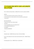  C10 EXAM 2024 WITH 100% ACCURATE SOLUTIONS