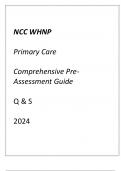 (NCC) WHNP Primary Care Comprehensive Pre-Assessment Guide Q & S 2024