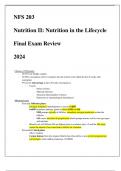 (Drexel) NFS 203 Nutrition II ( Nutrition in the Lifecycle Final Exam Review 2024