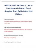 BUNDLE for NSG 554 | NSG554 Exam 2 Nurse Practitioners in Primary Care I Exam 2 | Questions and Answers Latest 2024