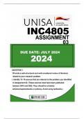 INC4805 Assignment 03..DUE DATE: JULY 2024