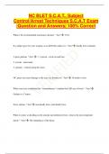 NC BLET S.C.A.T., Subject  Control/Arrest Techniques S.C.A.T Exam  |Question and Answers| 100% Correct