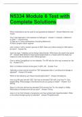 N5334 Module 6 Test with Complete Solutions