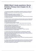 NR602 Week 5 study questions Burns Pediatric Primary Care Chapter 34, 35, 36, and 37.Comprehensive exam test answered correctly