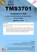 TMS3701 Assignment 2 (COMPLETE ANSWERS) 2024