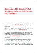 Biochemistry 10th Edition //PHTLS 10th Edition EXAM WITH QUESTIONS AND ANSWERS 