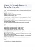 Chapter 36: Hemolytic Disorders & Congenital Abnomalies Exam 2024/2025 Questions With Completed & Verified Solutions.