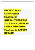 MPOETC State Certification Studycards GUARANTEED PASS 2023 100%// MPOETC State Certification Studycards LATEST UPDATE