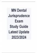 DENTAL JURISPRUDENCE LATEST EXAM UPDATE WITH MULTIPLE,  CORRECTLY ANSWERED QUESTIONS ALREADY GRADED A+