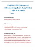 BUNDLE for NSG 530 | NSG530 Advanced Pathophysiology Exam 2 Study Guide Rated A | Latest 2024 | Wilkes