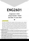 ENG2601 Assignment 2 (ANSWERS) 2024 - DISTINCTION GUARANTEED