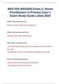 NSG 554 (NSG554) Exam 2 | Nurse Practitioners in Primary Care I | Exam Study Guide Latest 2024