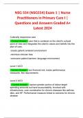 NSG 554 (NSG554) Exam 1 | Nurse Practitioners in Primary Care I | Questions and Answers Graded A+ Latest 2024