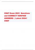   CRAT Exam 2023  Questions and CORRECT VERIFIED ANSWERS  | Latest 2024// CRAT                              What pacemaker complications involves irregular pacemaker intervals with slower that set rate impulses and no visual packer spike? - CORRECT ANSW-M