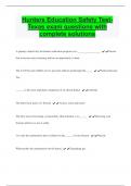 Hunters Education Safety TestTexas exam questions with  complete solutions