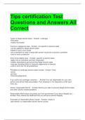 Tips certification Test Questions and Answers All Correct 