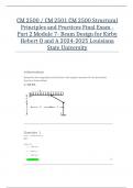 CM 2500 / CM 2501 CM 2500 Structural Principles and Practices Final Exam - Part 2 Module 7- Beam Design for Kirby Hebert Q and A 2024-2025 Louisiana State University