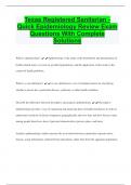 SANITARIAN EXAM PACK WITH COMPLETE SOLUTIONS