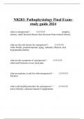 Exam Final: NR283 / NR 283 (Latest Update 2024/2025) Pathophysiology Review| Questions and Verified Answers| 100% Correct -Chamberlain