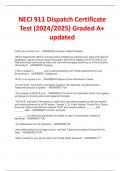 NECI 911 Dispatch Certificate  Test (2024/2025) Graded A+ updated