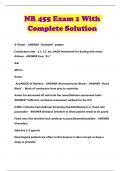 NR 455 Exam 1 With Complete Solution