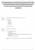 CM 3200 Mechanical and Electrical Systems CM (A) 3201 for Christofer Harper Quiz #1 complete question and answers passed exam 2024-2025 Louisiana State University