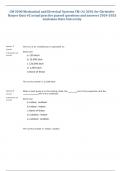 CM 3200 Mechanical and Electrical Systems CM (A) 3201 for Christofer Harper Quiz #2 actual practice passed questions and answers 2024-2025 Louisiana State University