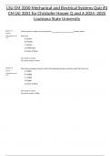 LSU CM 3200 Mechanical and Electrical Systems Quiz #3 CM (A) 3201 for Christofer Harper Q and A 2024 -2025 Louisiana State University