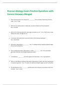 Pearson Biology Exam Practice Questions with  Correct Answers Merged