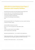 2024 OCR A A-Level Physics Exam Paper 2 Questions with Complete Solutions