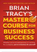 Brian Tracy's Master Course For Business Success 2024 Edition with complete solution