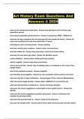 Art History Exam Questions And Answers @ 2024