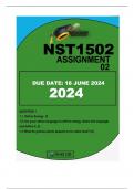 NST1502  ASSIGNMENT 02  DUE DATE:18 JUNE 2024 QUESTION 1 1.1	Define Energy. (2