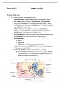 Biologie - hoofdstuk 5 - paragraaf 3 - horen en zien - samenvatting