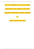 CPO Test NEWEST 2024 ACTUAL EXAM QUESTIONS AND CORRECT DETAILED VERIFIED ANSWERS ALREADY GRADED A