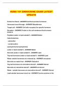 HUBS 191 ENDOCRINE EXAM LATEST UPDATE