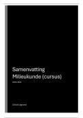 Samenvatting -  Milieukunde 