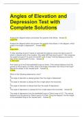 Angles of Elevation and Depression Test with Complete Solutions 